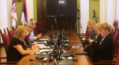 22 May 2018 The Chairman of the Committee on Human and Minority Rights and Gender Equality in meeting with the Head of the Political Section at the EU Delegation to Serbia 